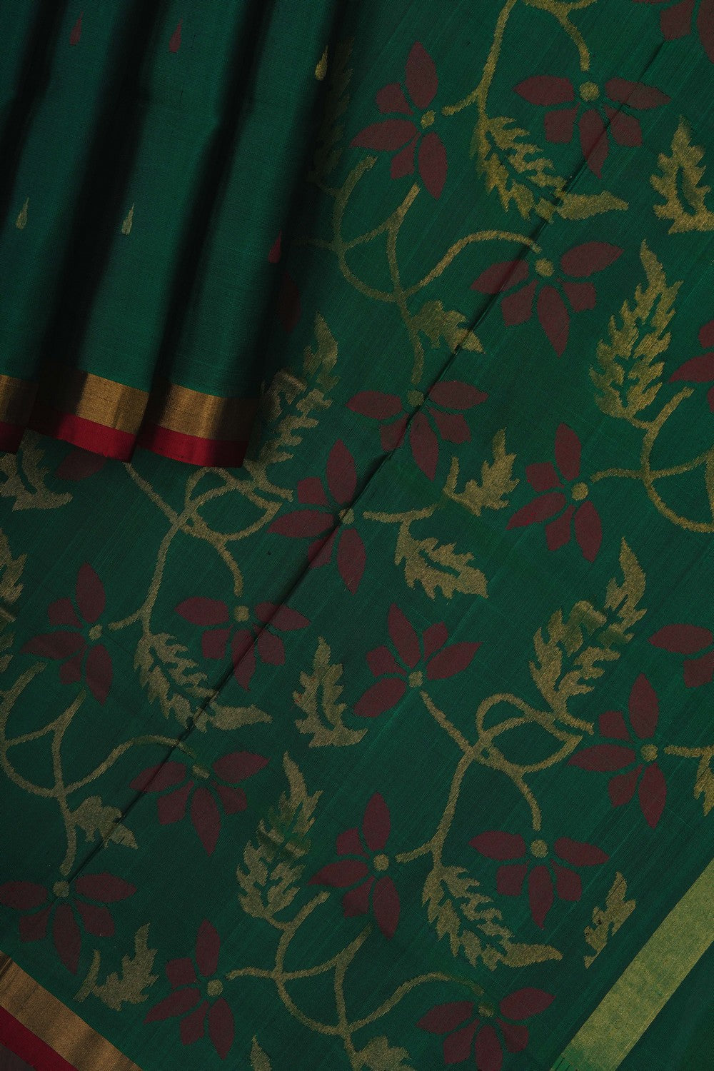 Image of Uppada Silk Green Saree