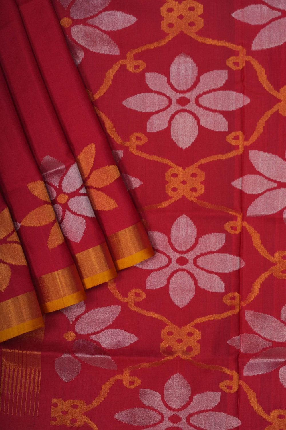 Image of Uppada Silk Red Saree