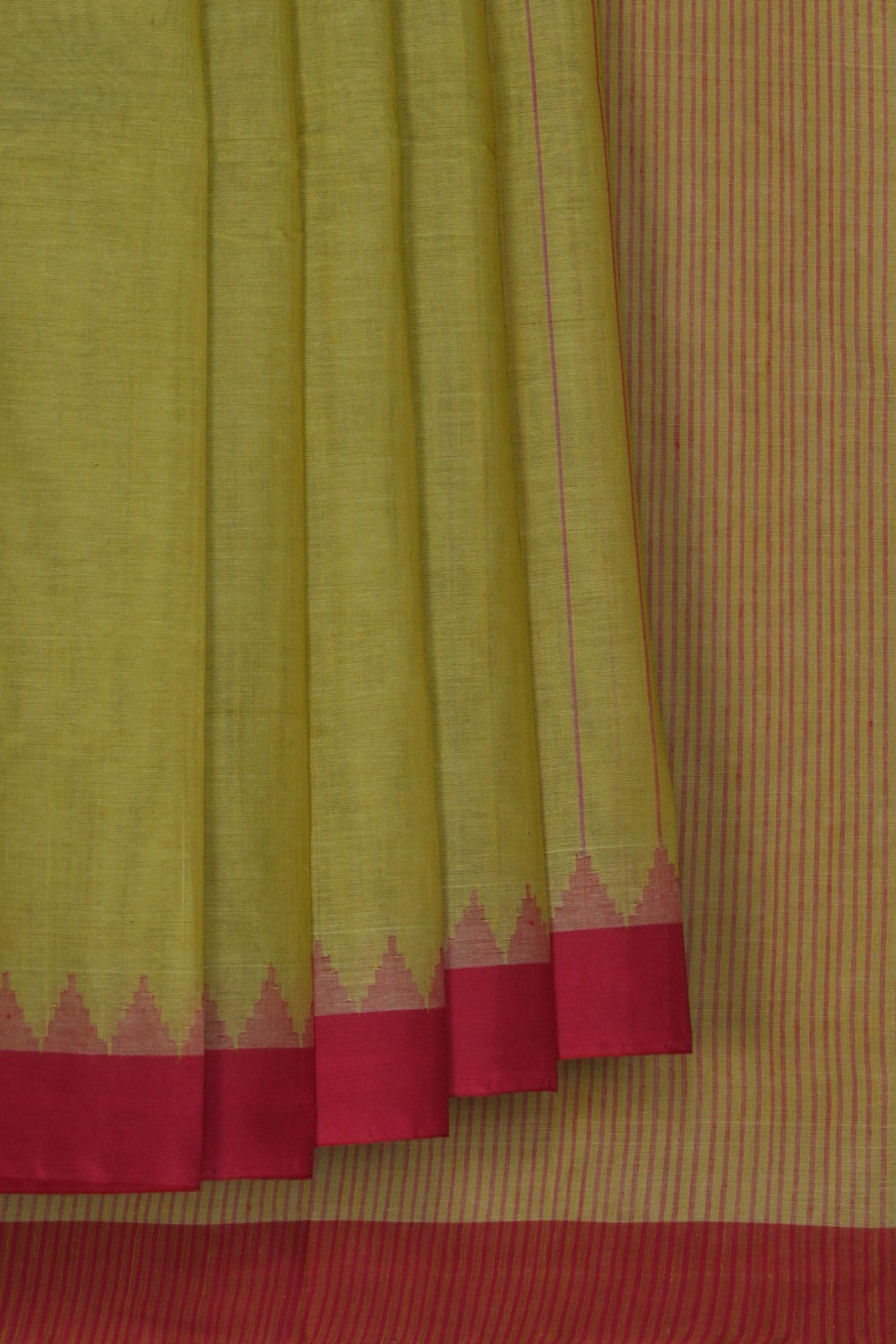 Image of Ponduru Cotton Green Saree