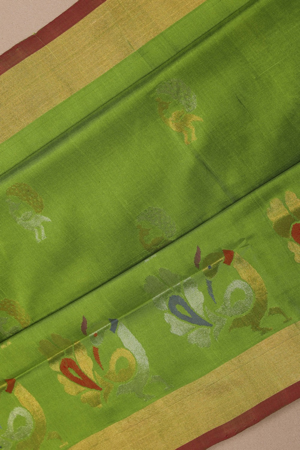 Image of Uppada Silk Green Saree