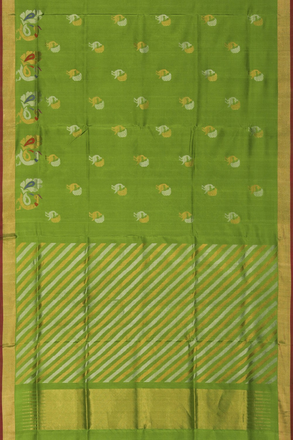 Image of Uppada Silk Green Saree