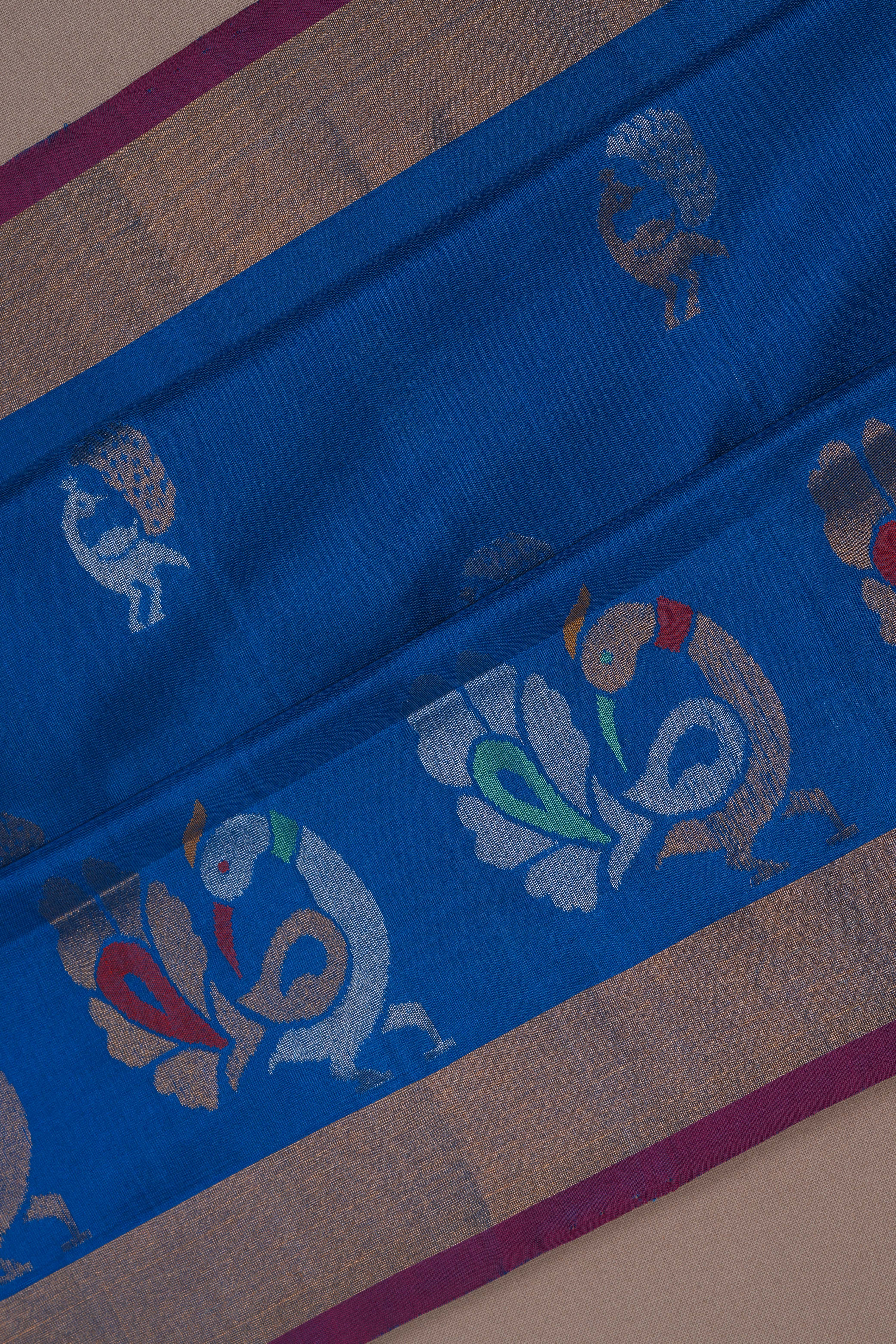 Image of Uppada Silk Blue Saree