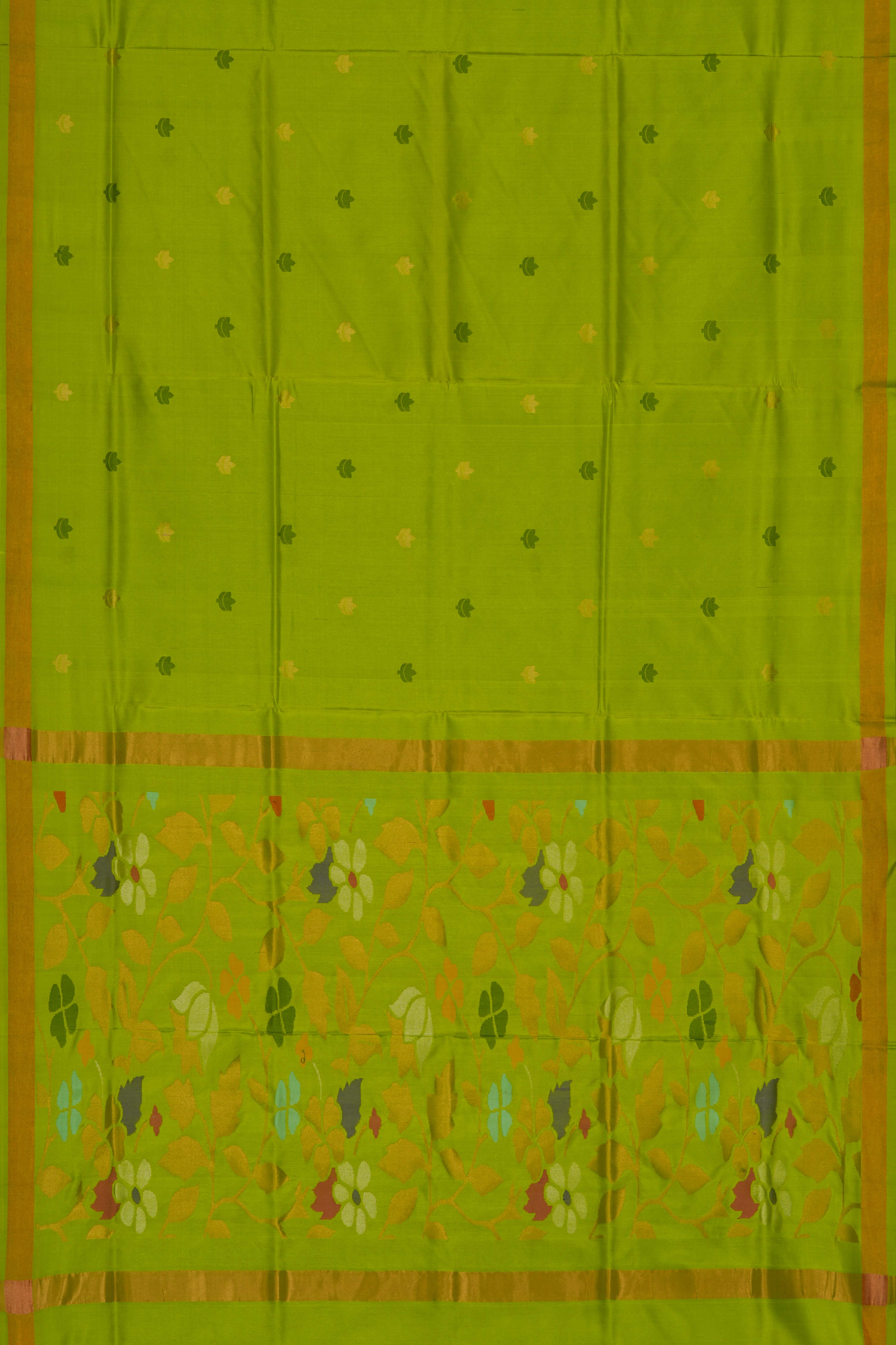 Image of Uppada Silk Green Saree