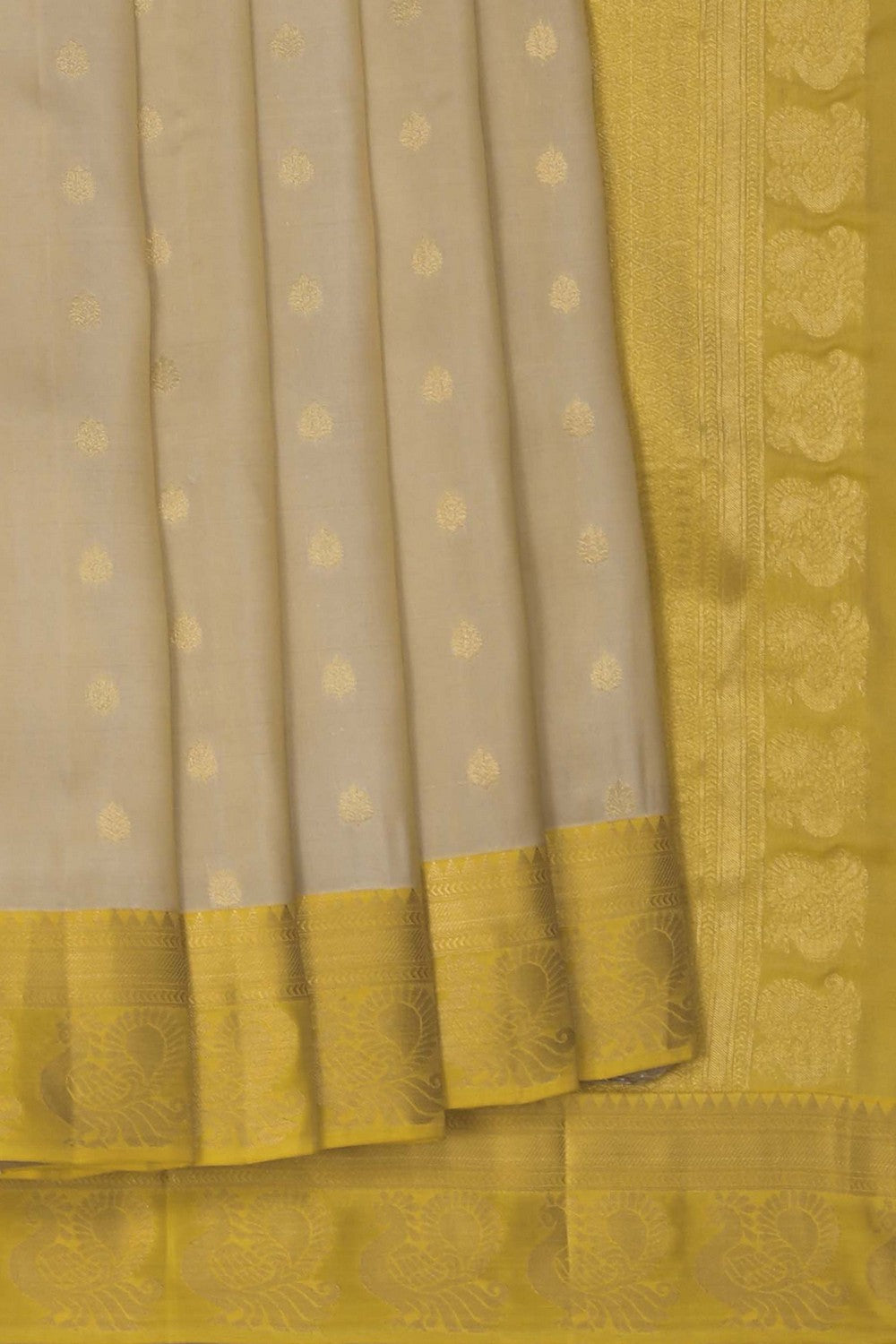 Image of South Silk Off-White Saree