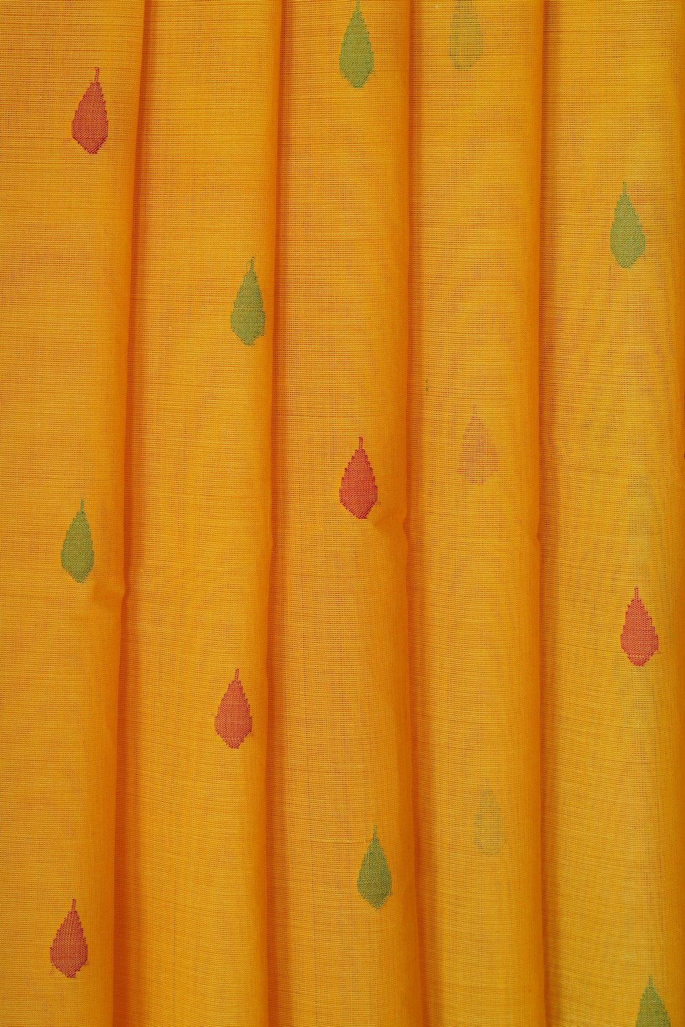 Image of Ponduru Cotton Yellow Saree