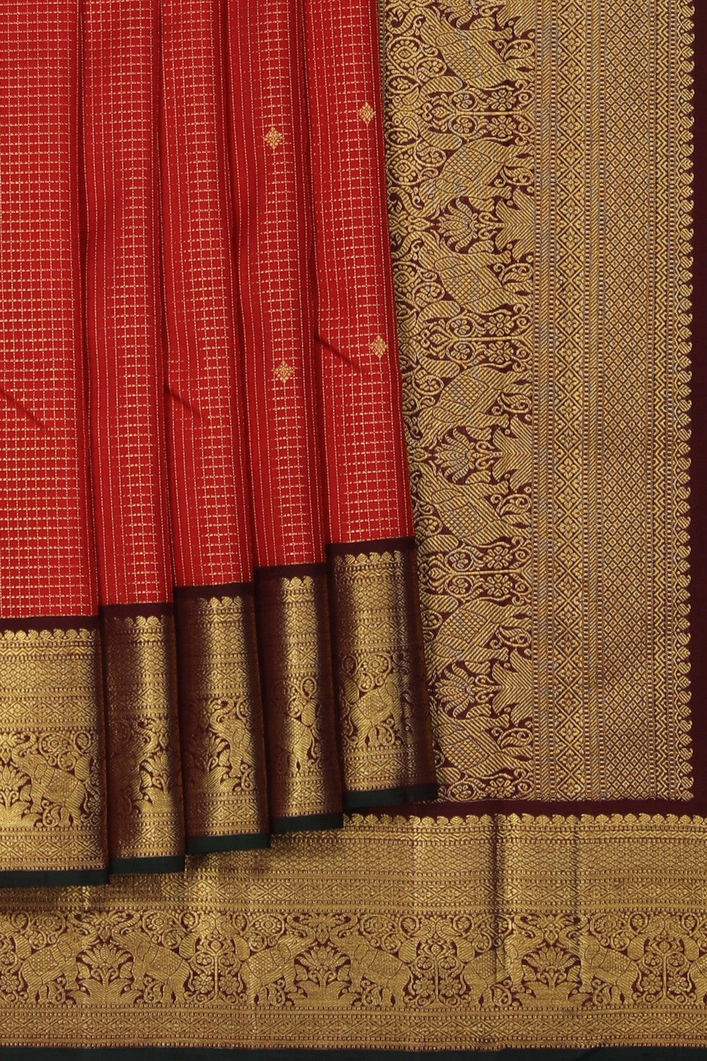 Image of Arani Silk Red Saree