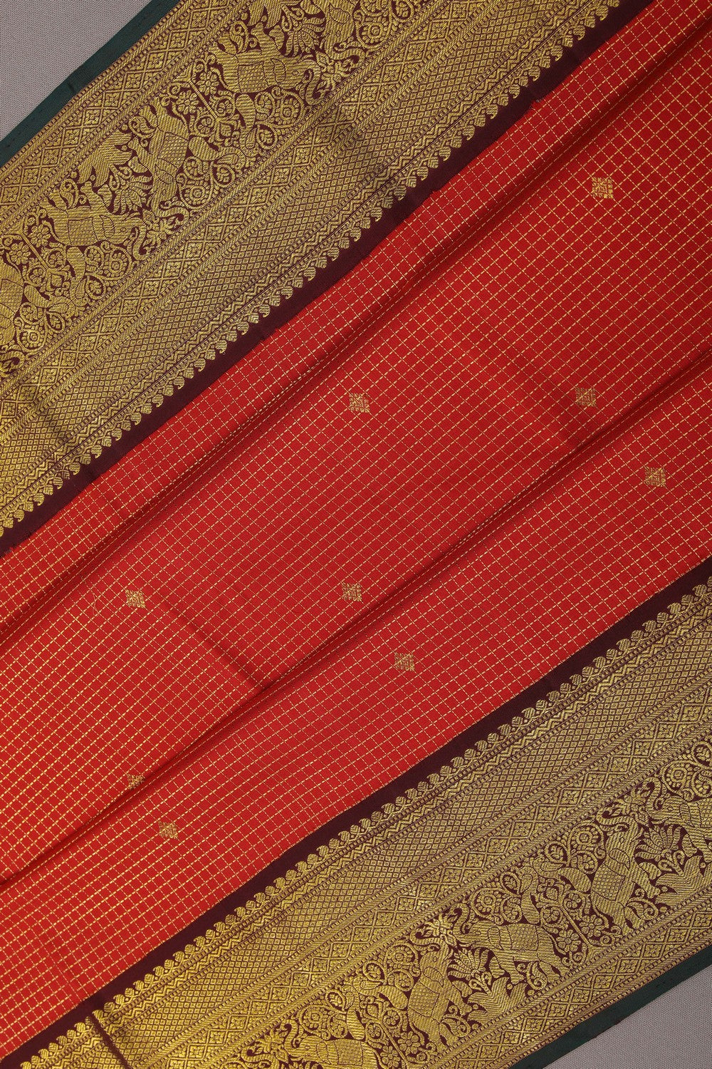 Image of Arani Silk Red Saree