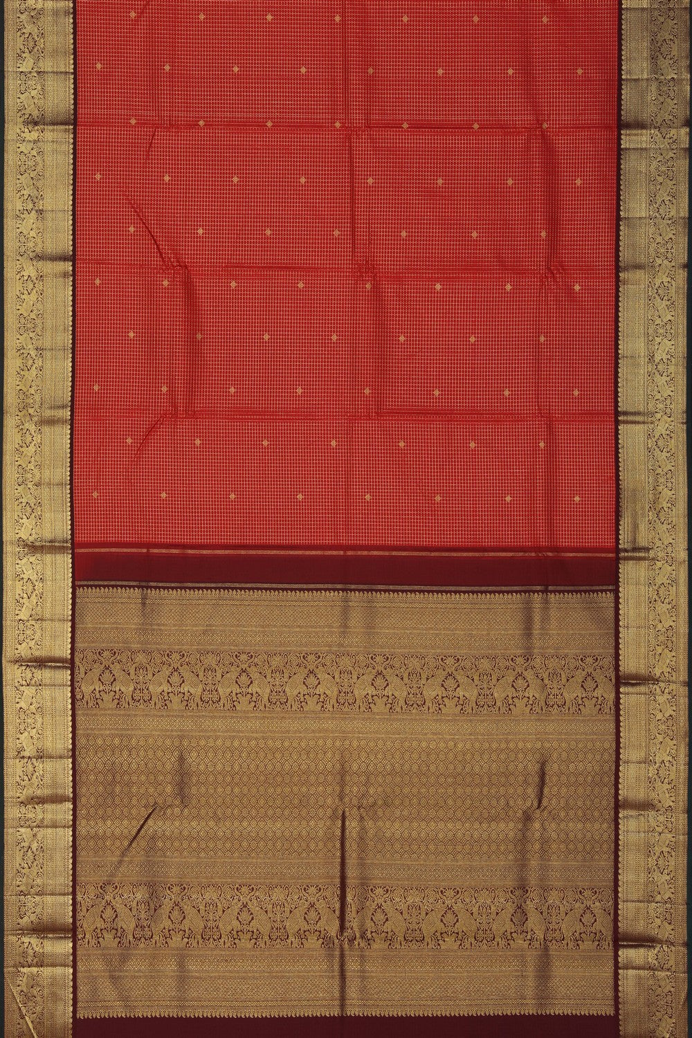 Image of Arani Silk Red Saree
