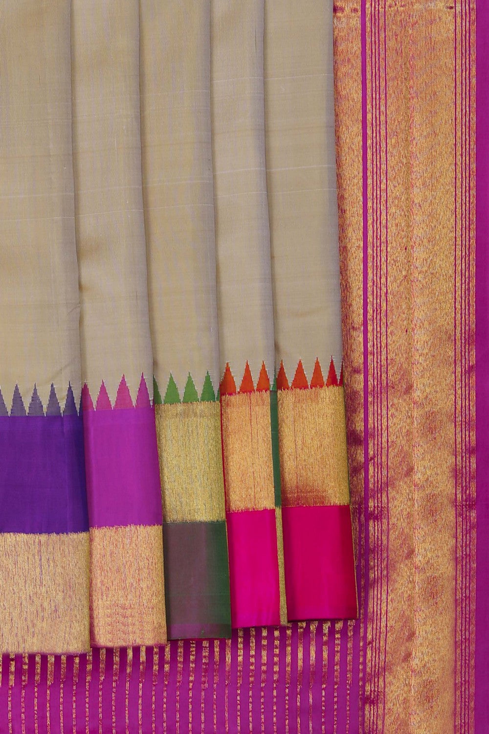 Image of Arani Silk Beige Saree