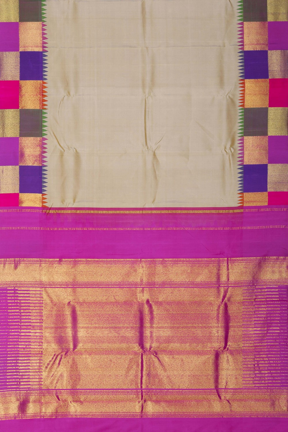 Image of Arani Silk Beige Saree