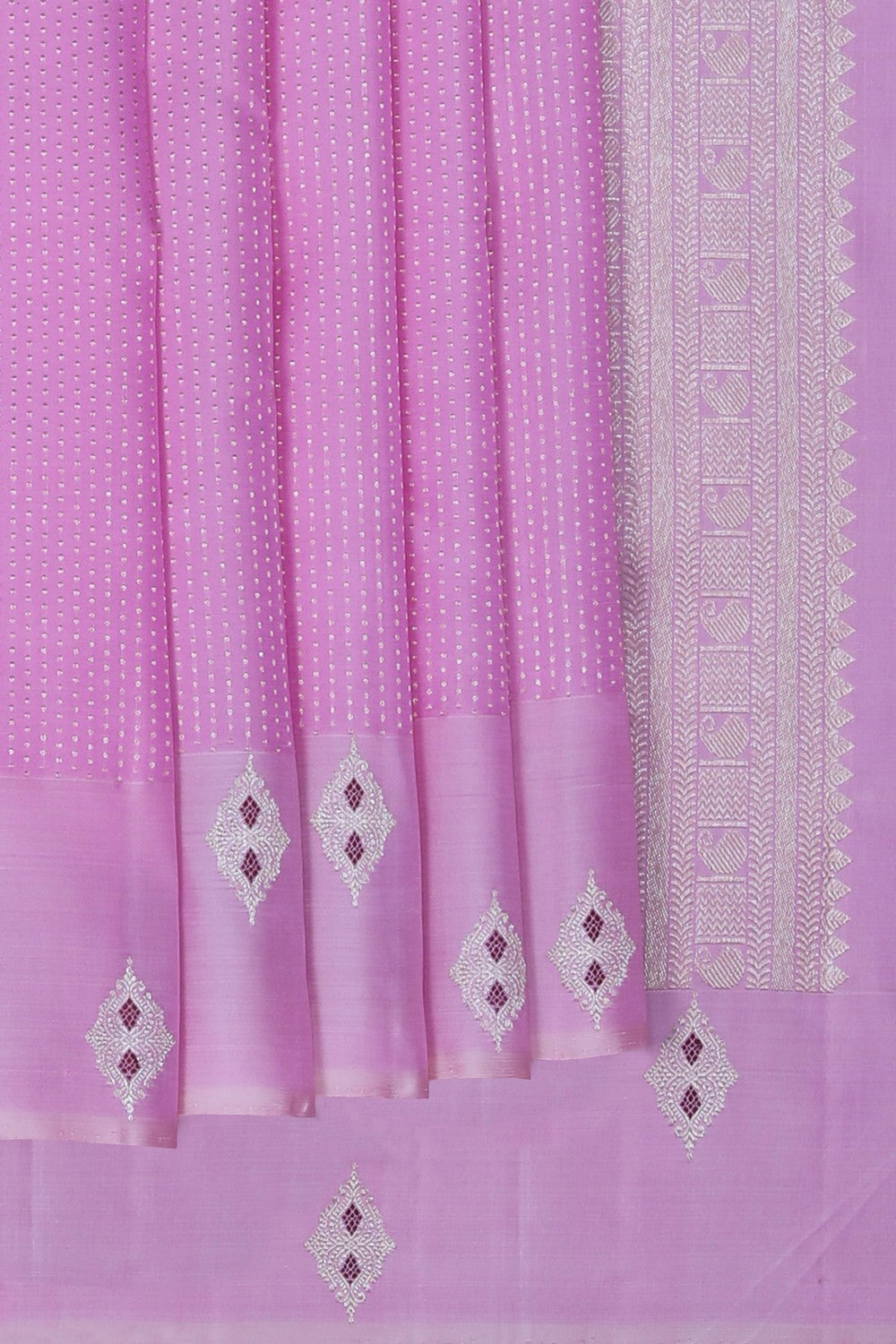 Image of Arani Silk Lotus Pink Saree