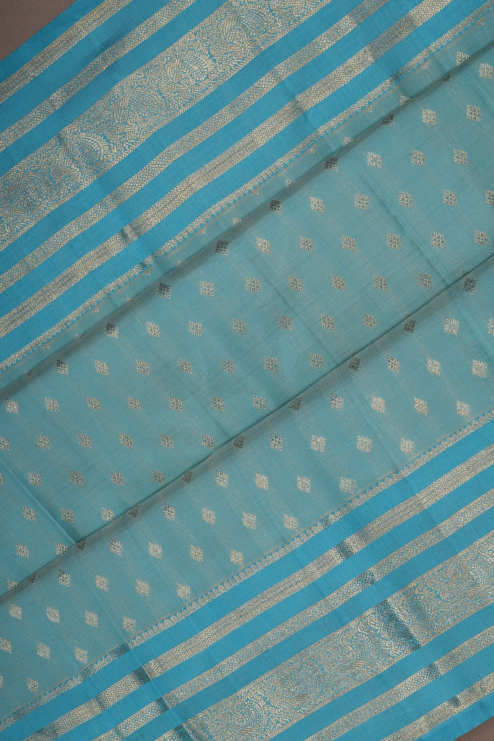 Image of Arani Silk Pastel Blue Saree