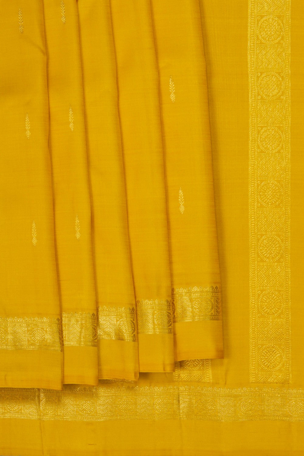 Image of Arani Silk Yellow Saree