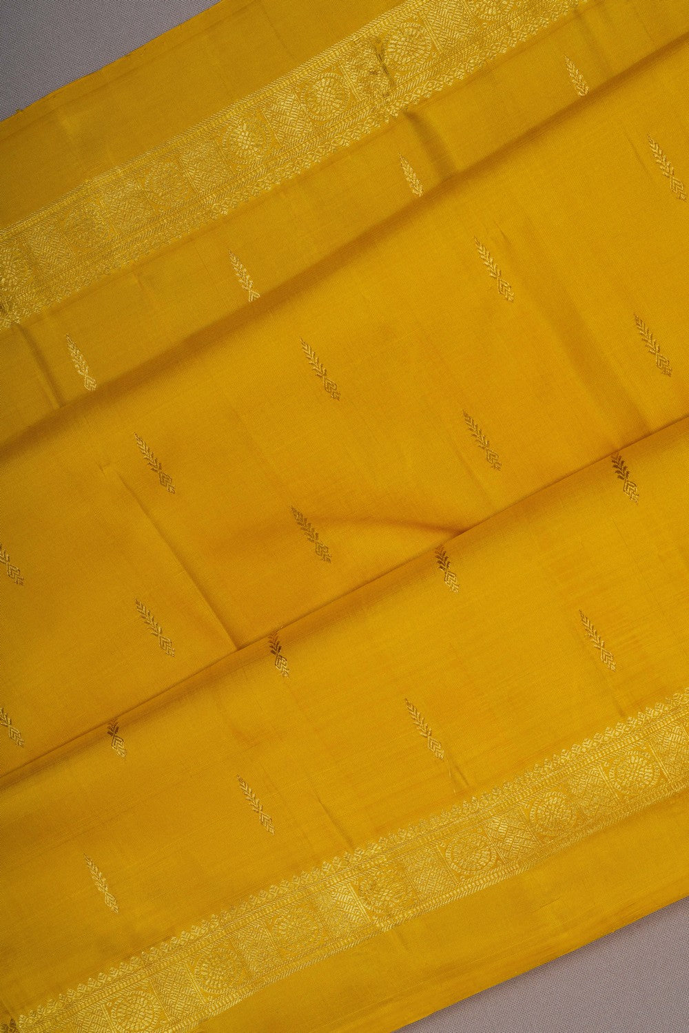 Image of Arani Silk Yellow Saree