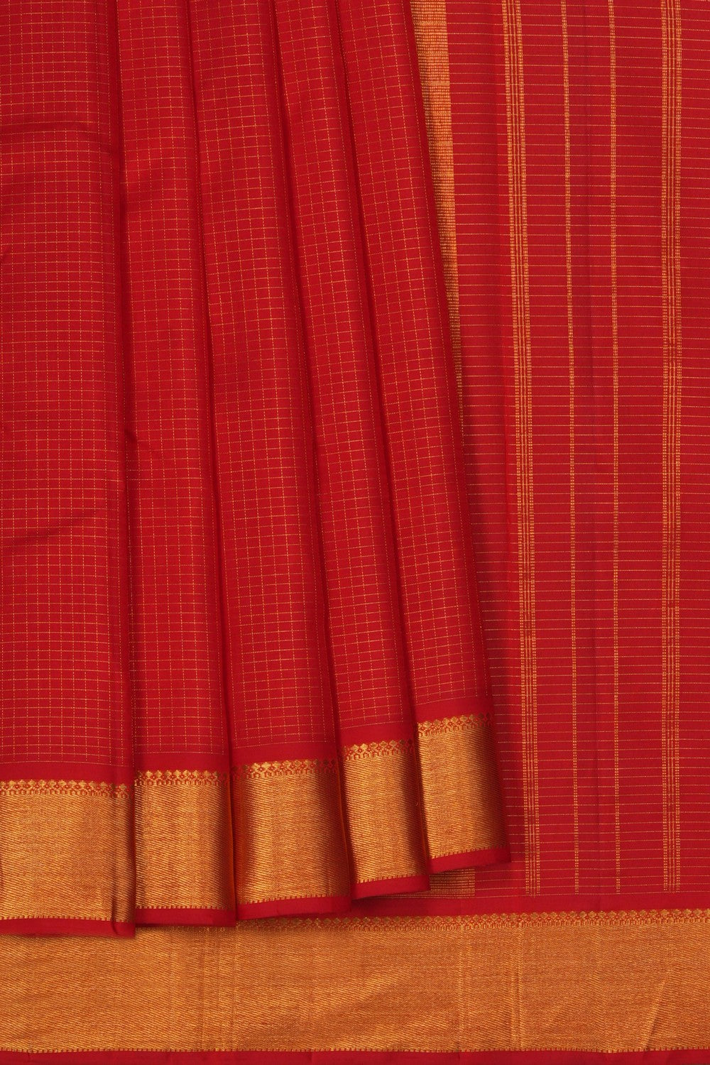 Image of Arani Silk Red Saree