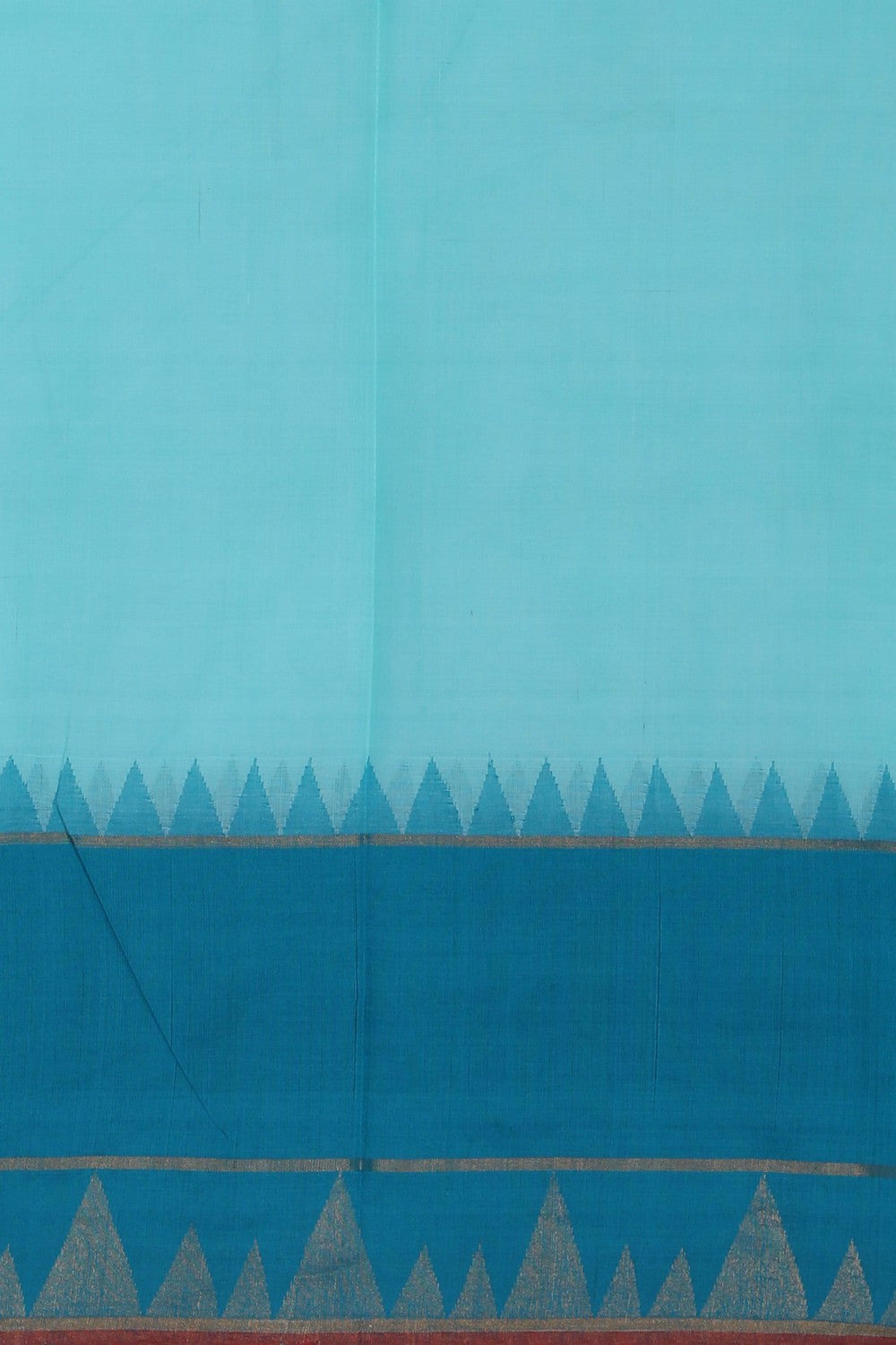 Image of Ponduru Cotton Sea Green Saree
