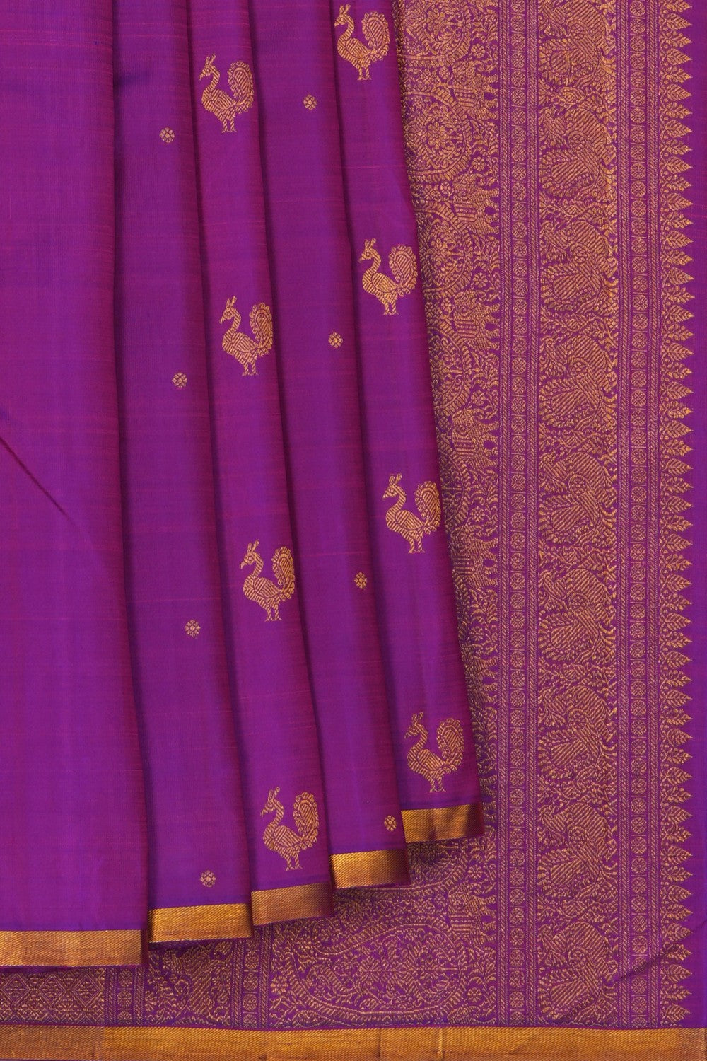 Image of Arani Silk Purple Saree