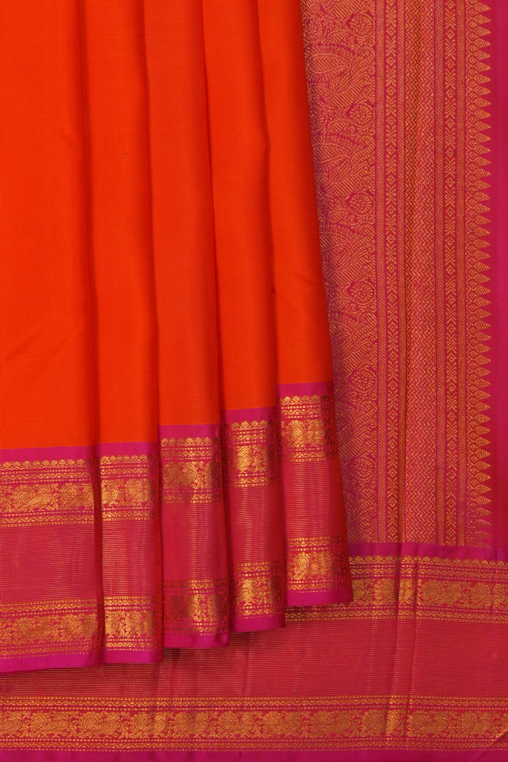 Image of Arani Silk Orange Saree