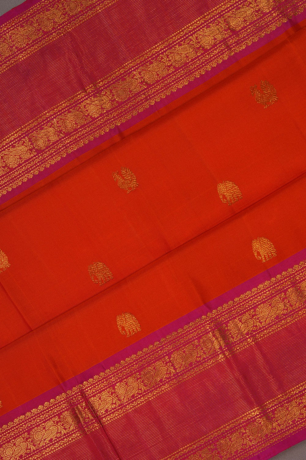 Image of Arani Silk Orange Saree