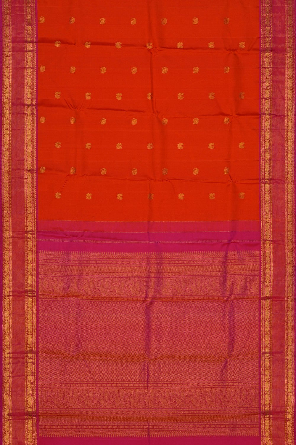 Image of Arani Silk Orange Saree