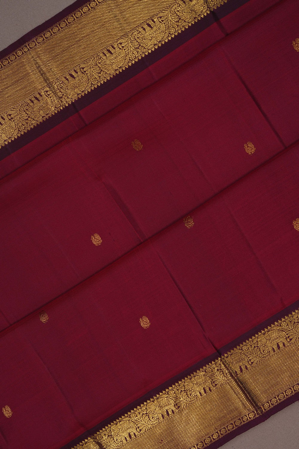 Image of Arani Silk Maroon Saree