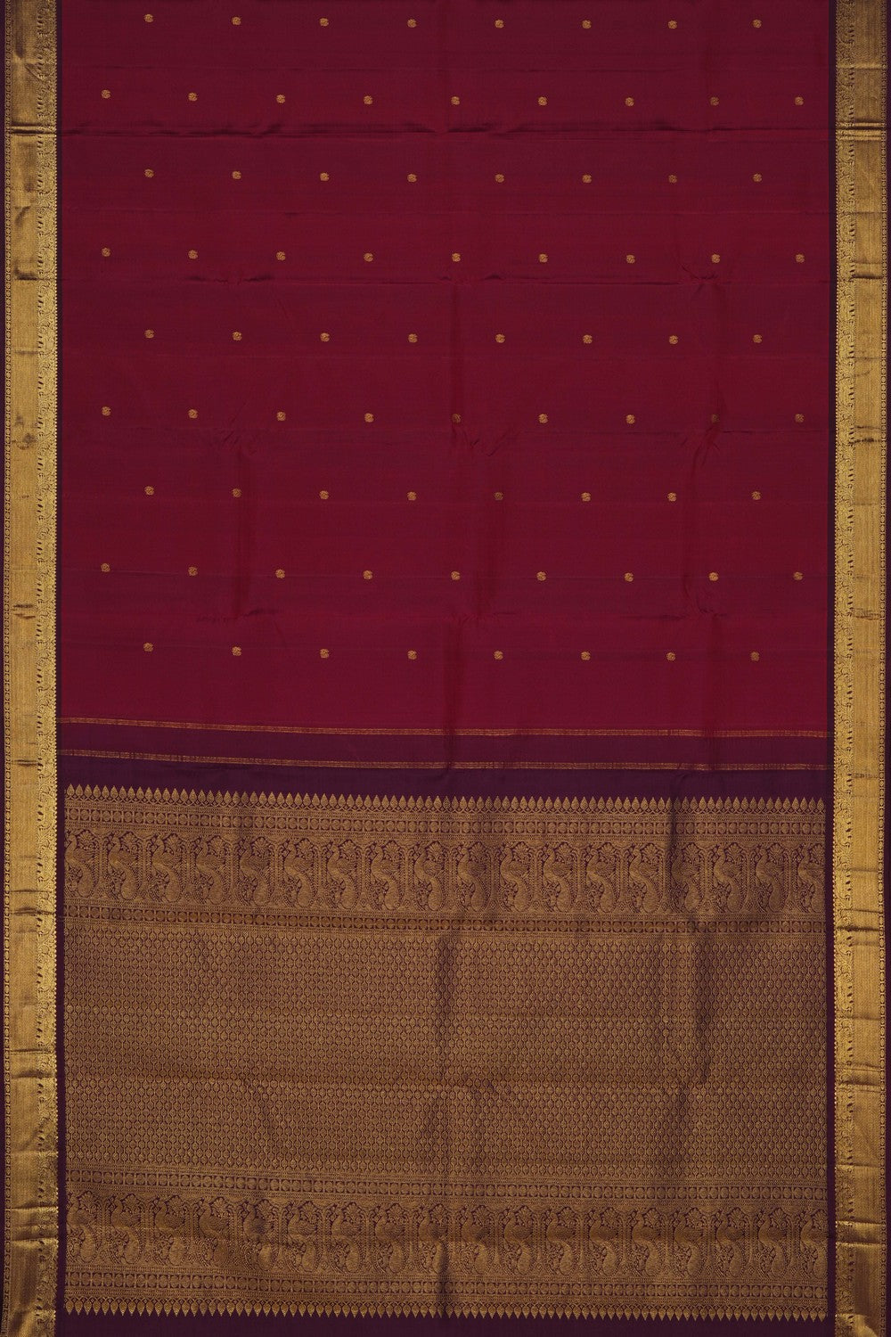 Image of Arani Silk Maroon Saree