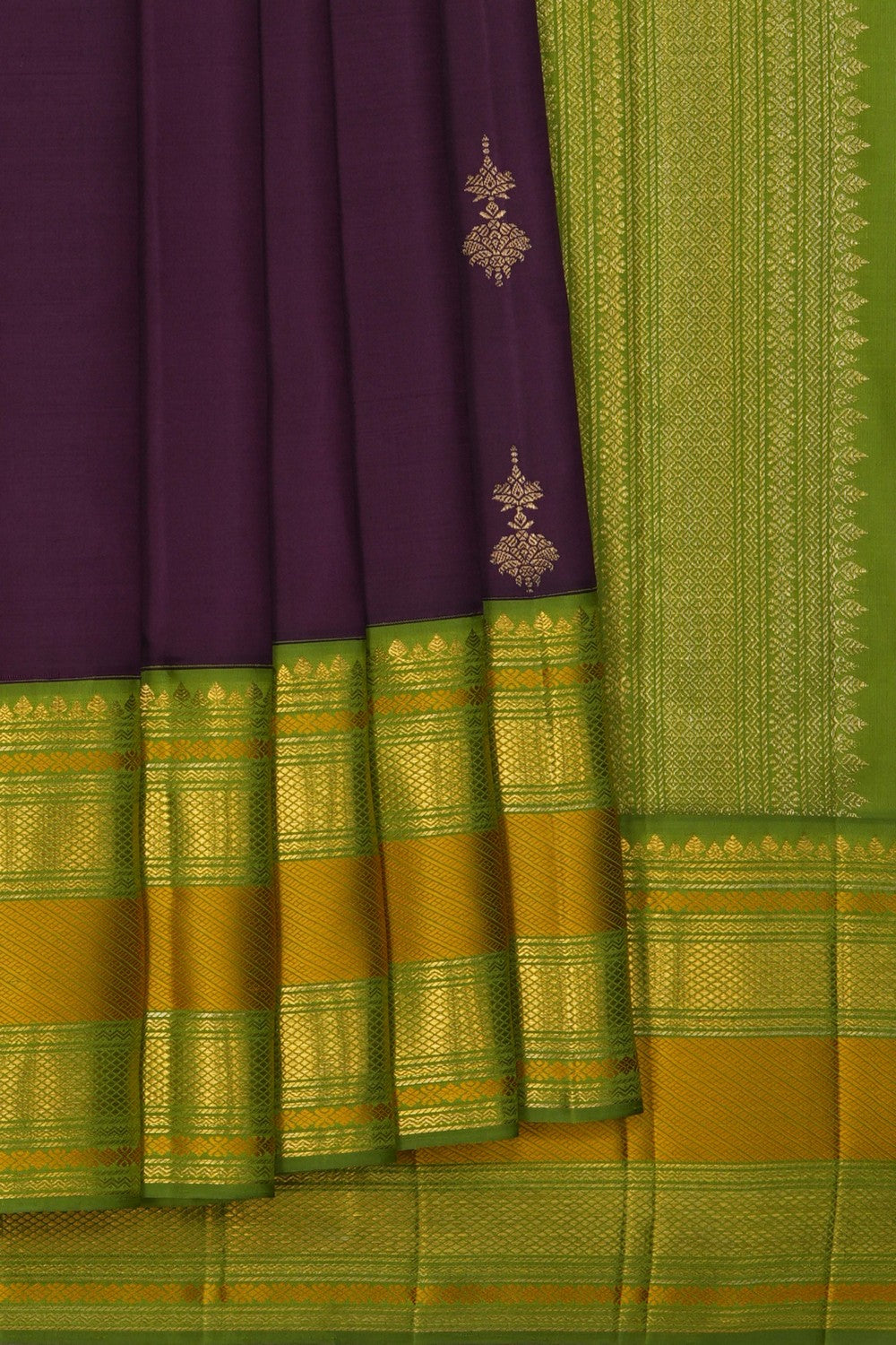 Image of Kanjivaram Silk Violet Saree