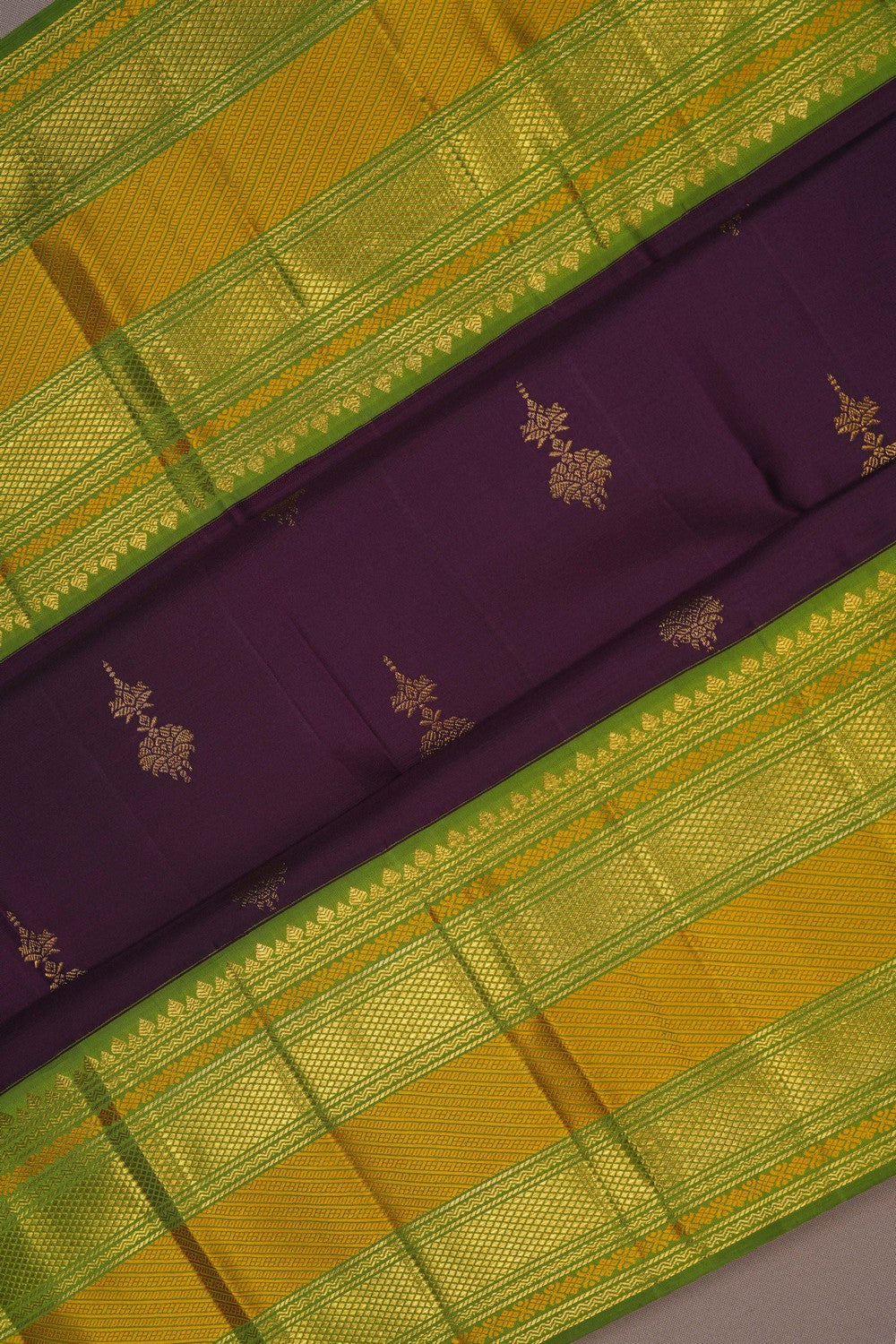 Image of Kanjivaram Silk Violet Saree