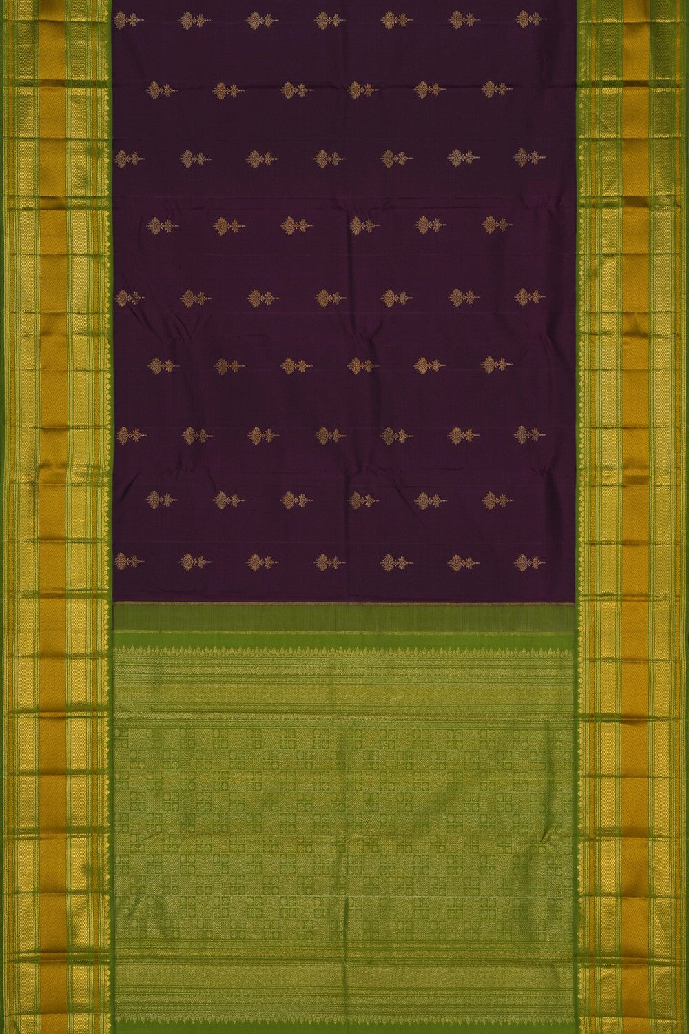 Image of Kanjivaram Silk Violet Saree