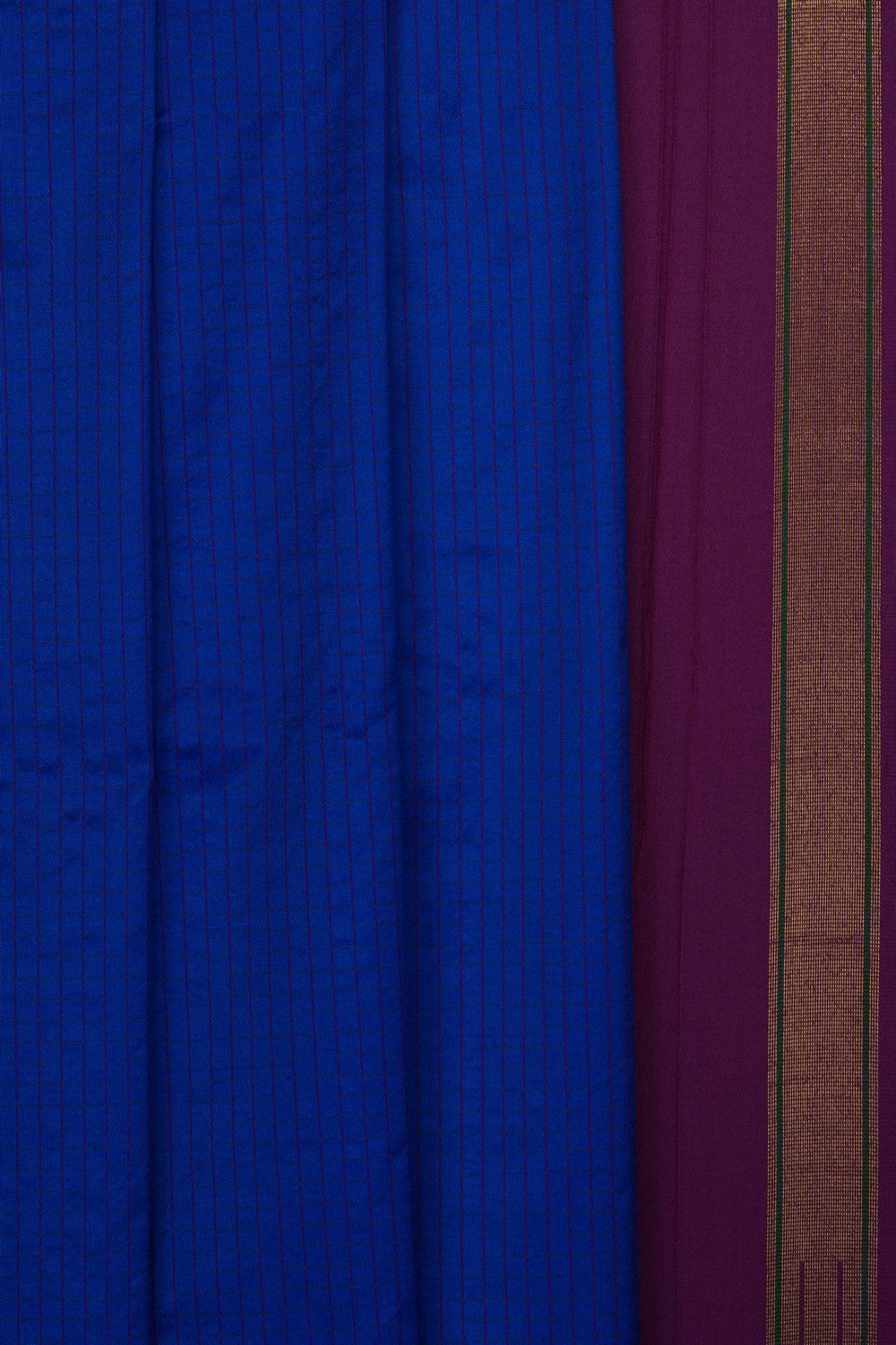 Image of Blue Narayanpet Silk Saree