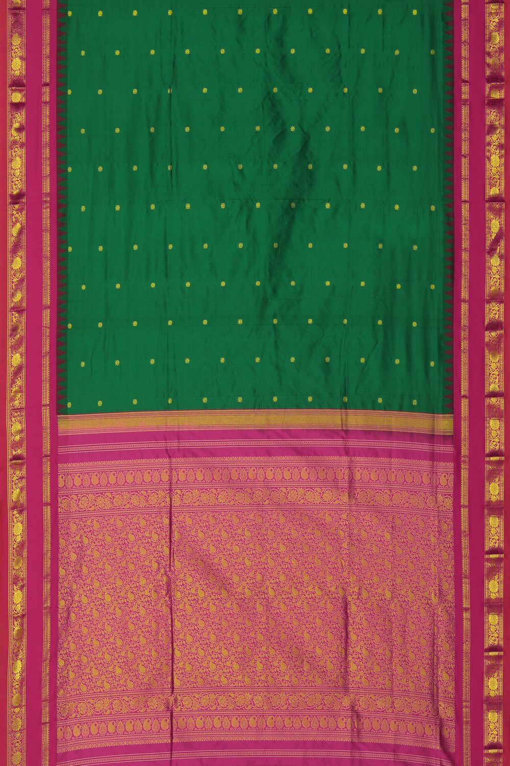 Image of Narayanpet Silk Green Saree