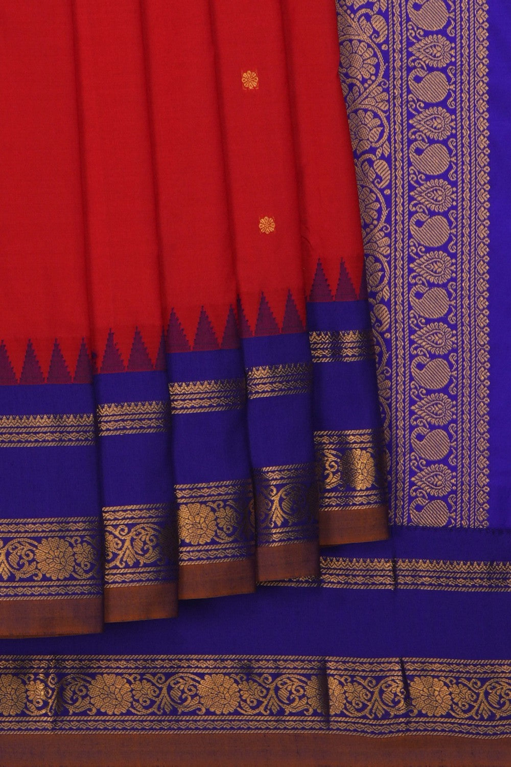 Image of Narayanpet Silk Red Saree