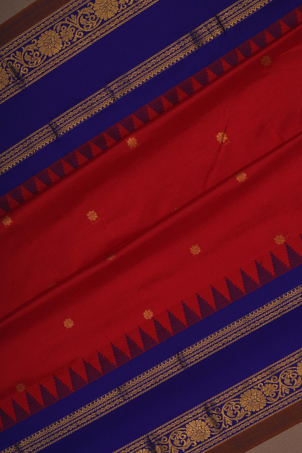 Image of Narayanpet Silk Red Saree