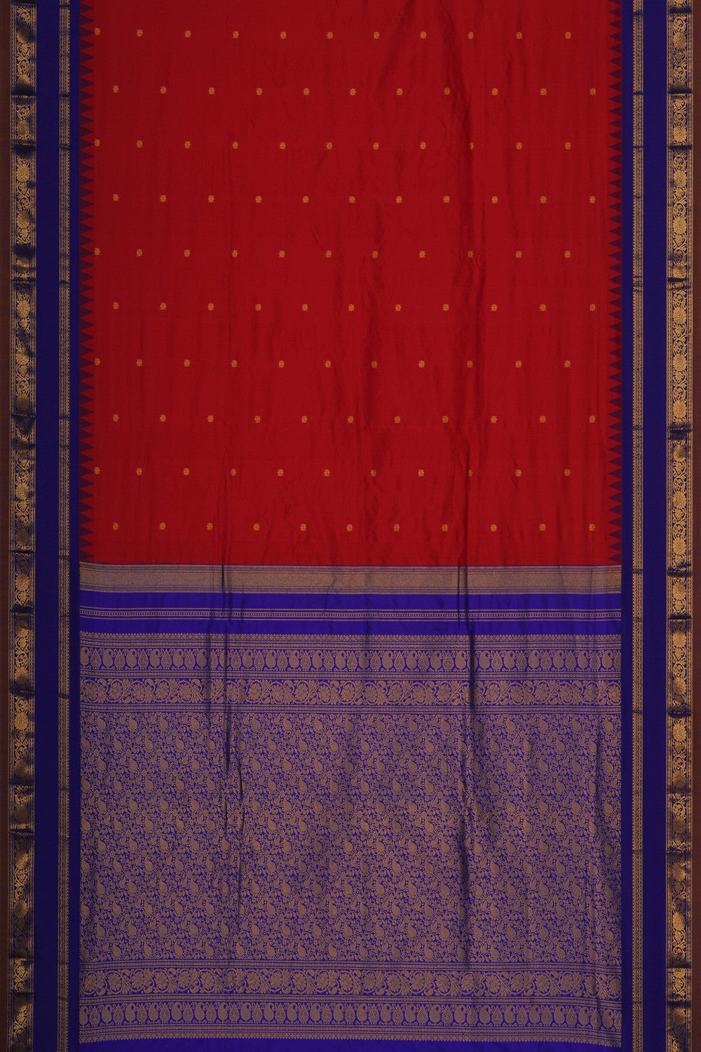 Image of Narayanpet Silk Red Saree