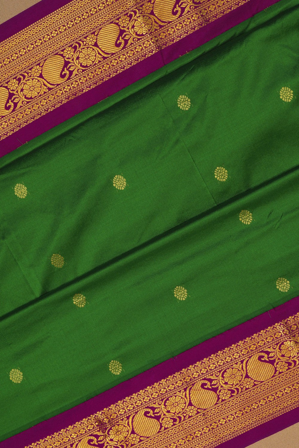 Image of Narayanpet Silk Green Saree