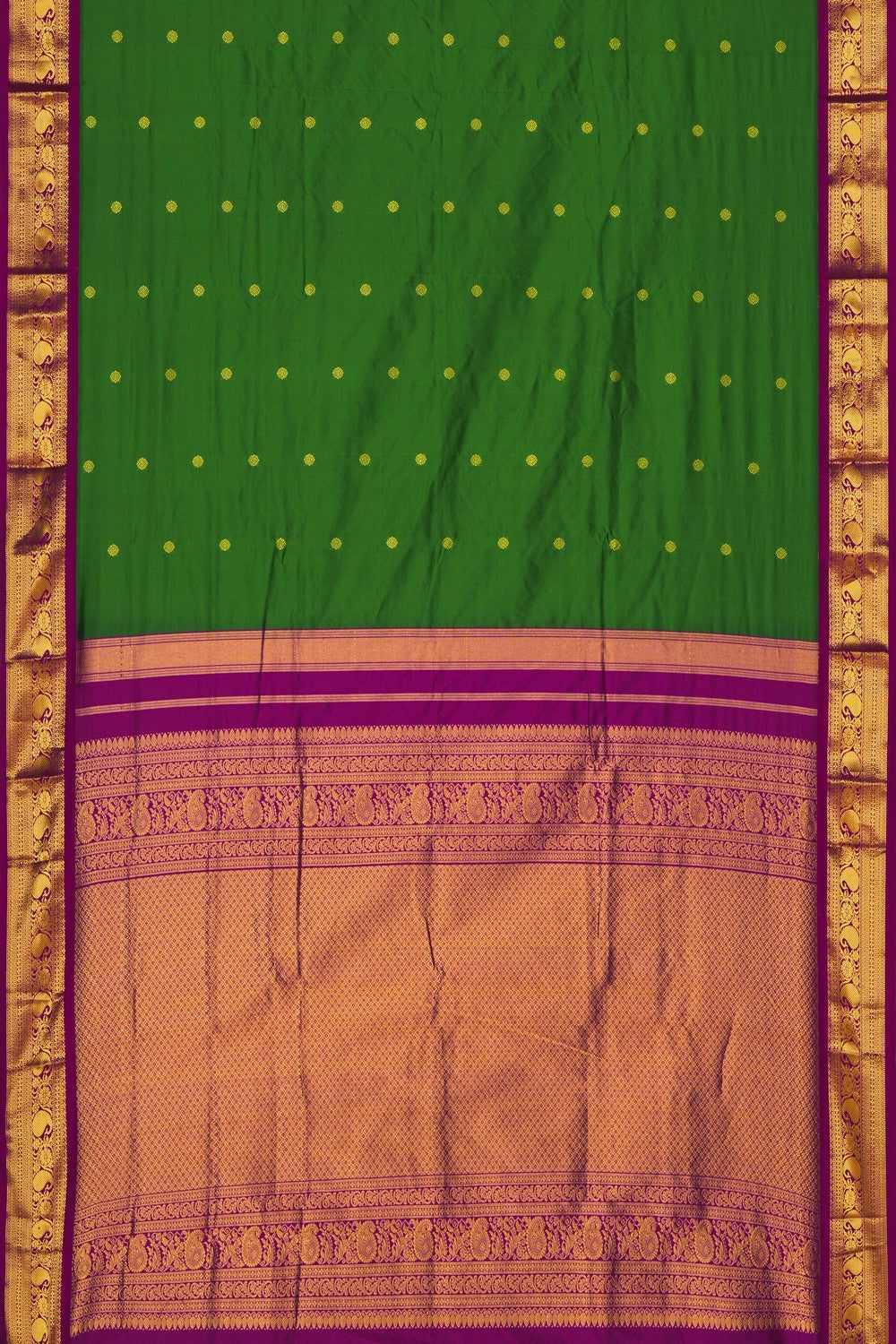 Image of Narayanpet Silk Green Saree