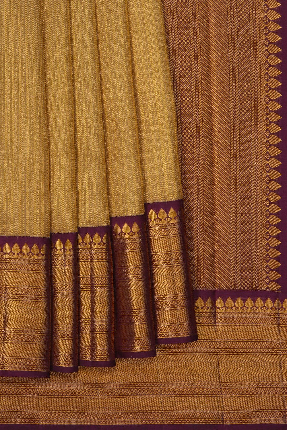Image of Arani Tissue Silk Brocade Gold Saree