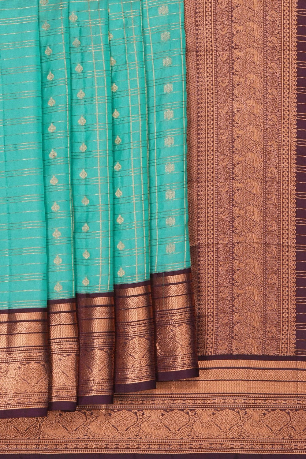 Image of South Silk Sea Green Saree