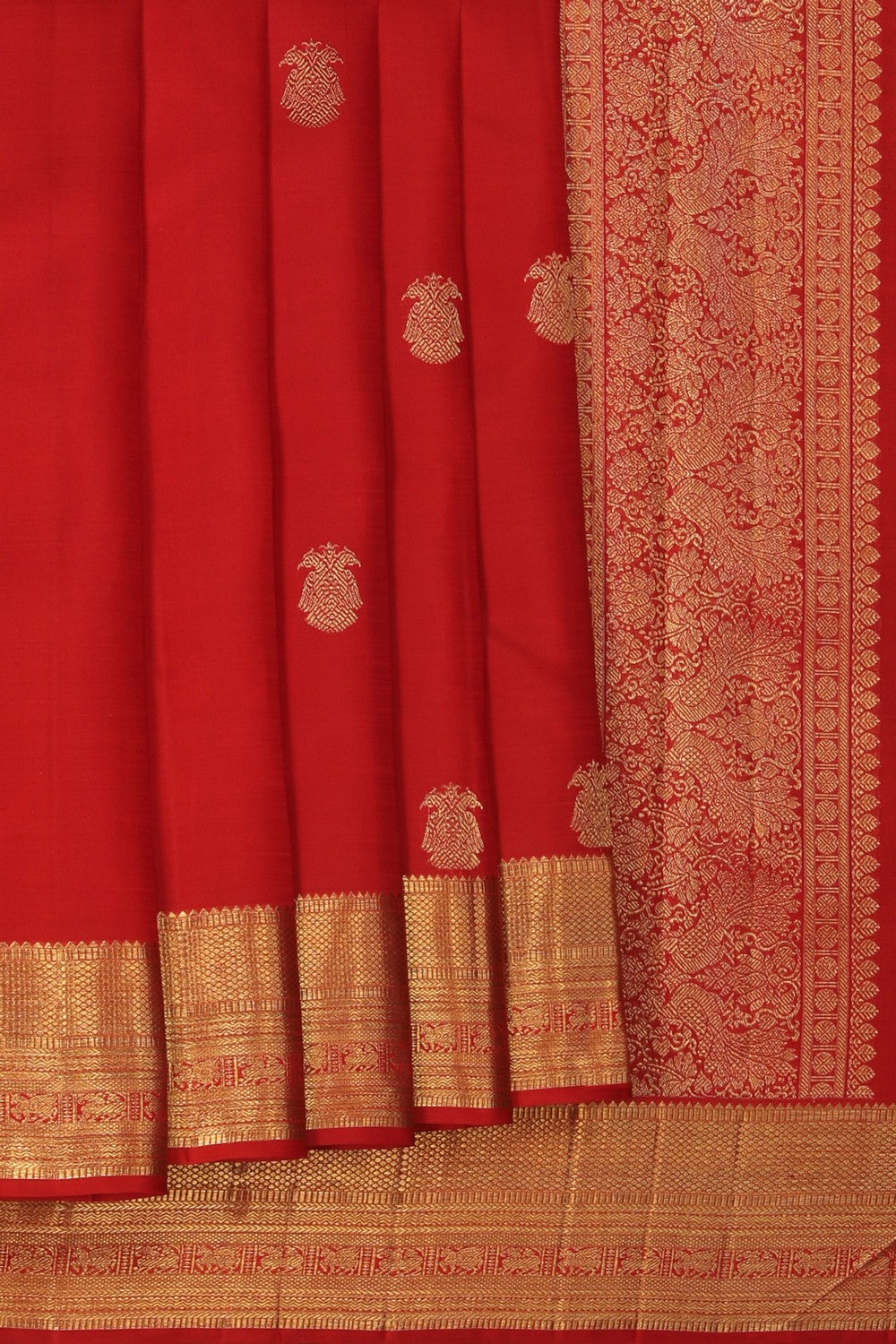 Image of Kanjivaram Silk Red Saree