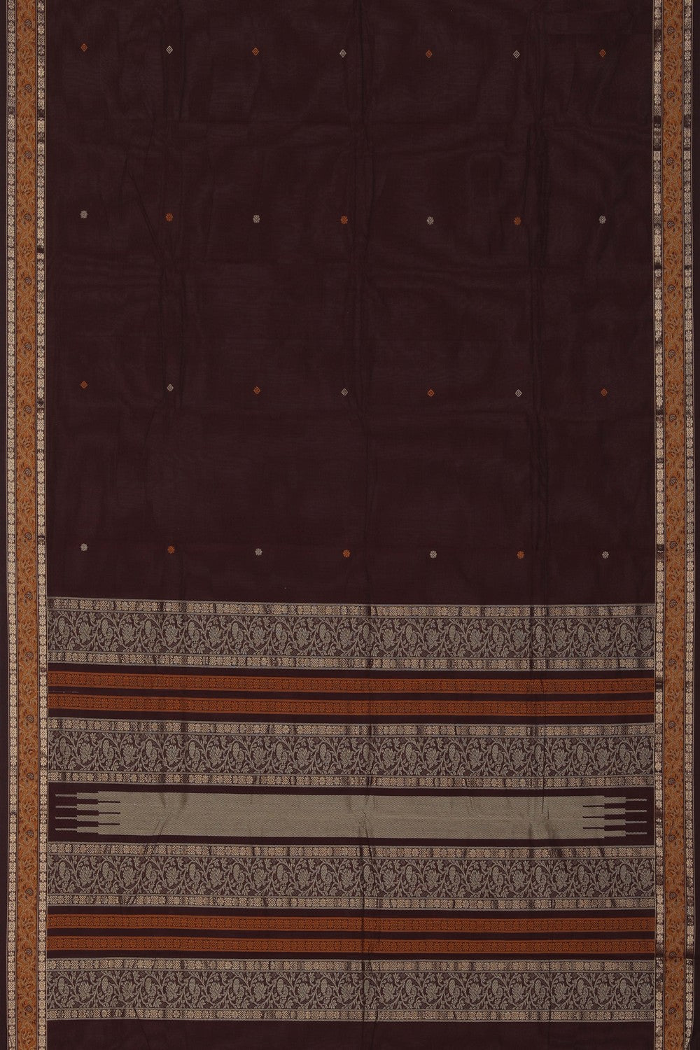 Image of Kanchi Cotton Maroon Saree