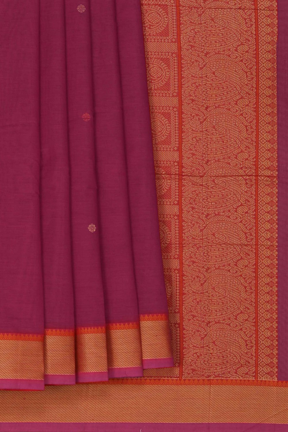 Image of Kanchi Cotton Pink Saree
