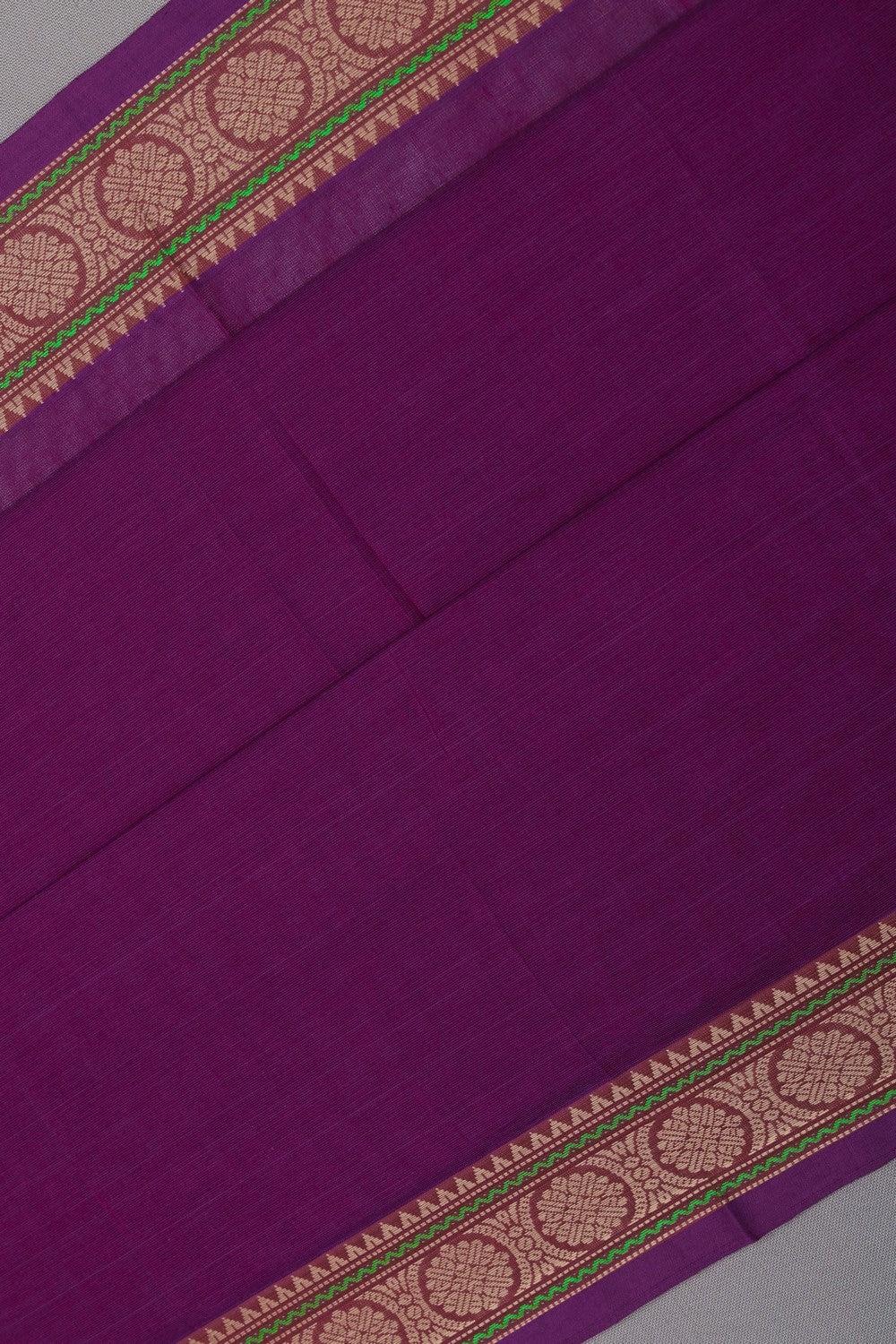 Image of Kanchi Cotton Magenta Saree