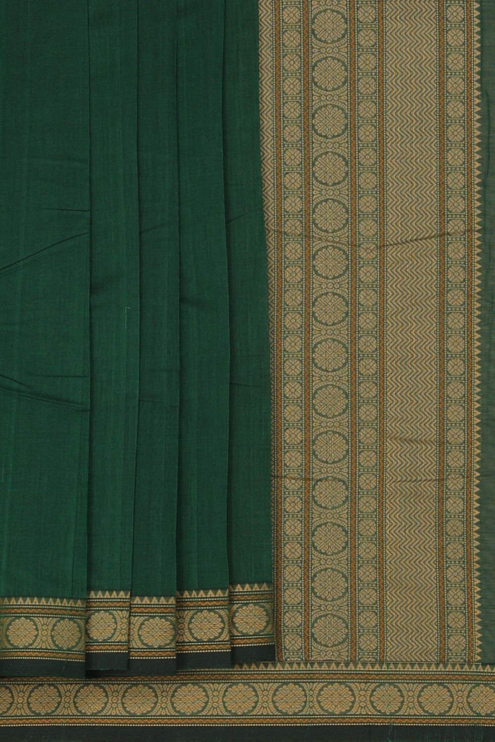 Image of Kanchi Cotton Green Saree