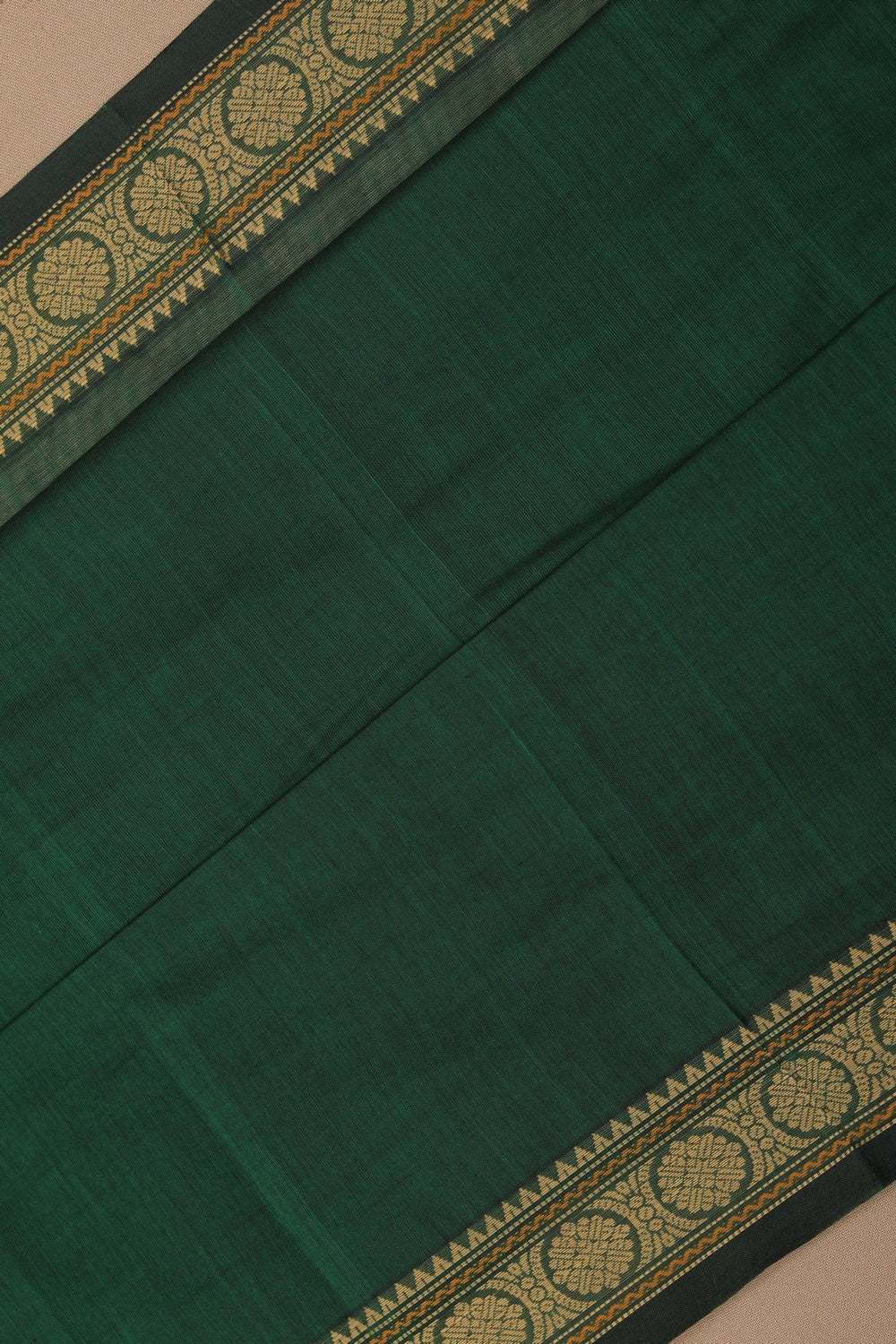 Image of Kanchi Cotton Green Saree