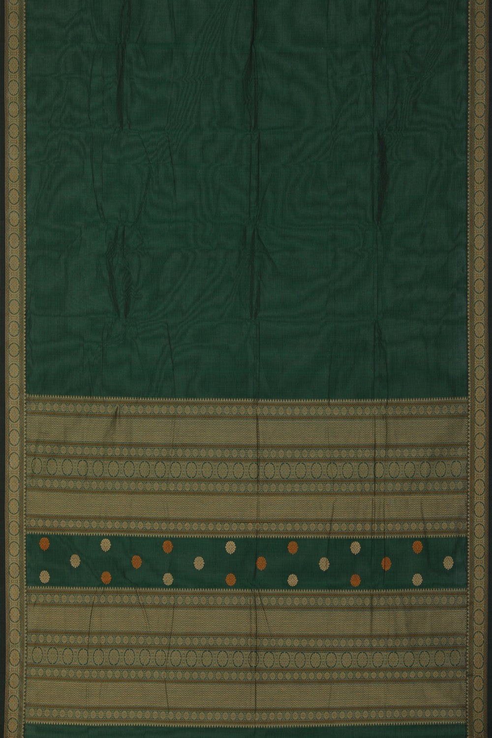 Image of Kanchi Cotton Green Saree
