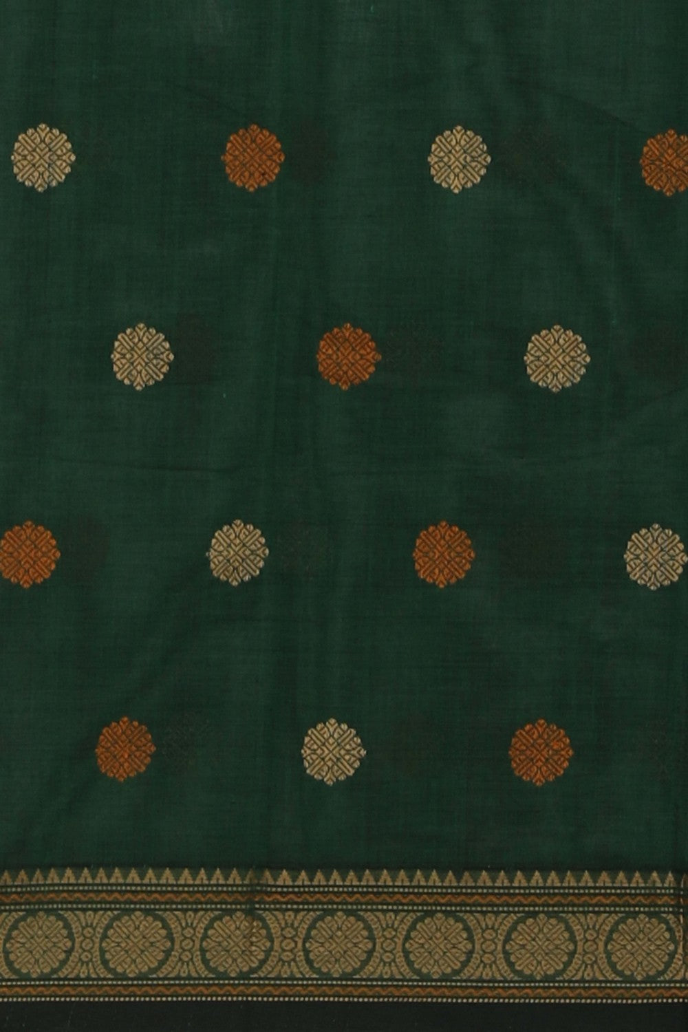 Image of Kanchi Cotton Green Saree