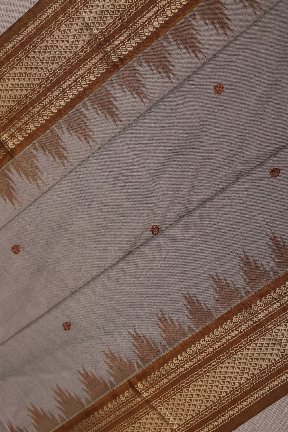 Image of Kanchi Cotton Smoky Grey Saree