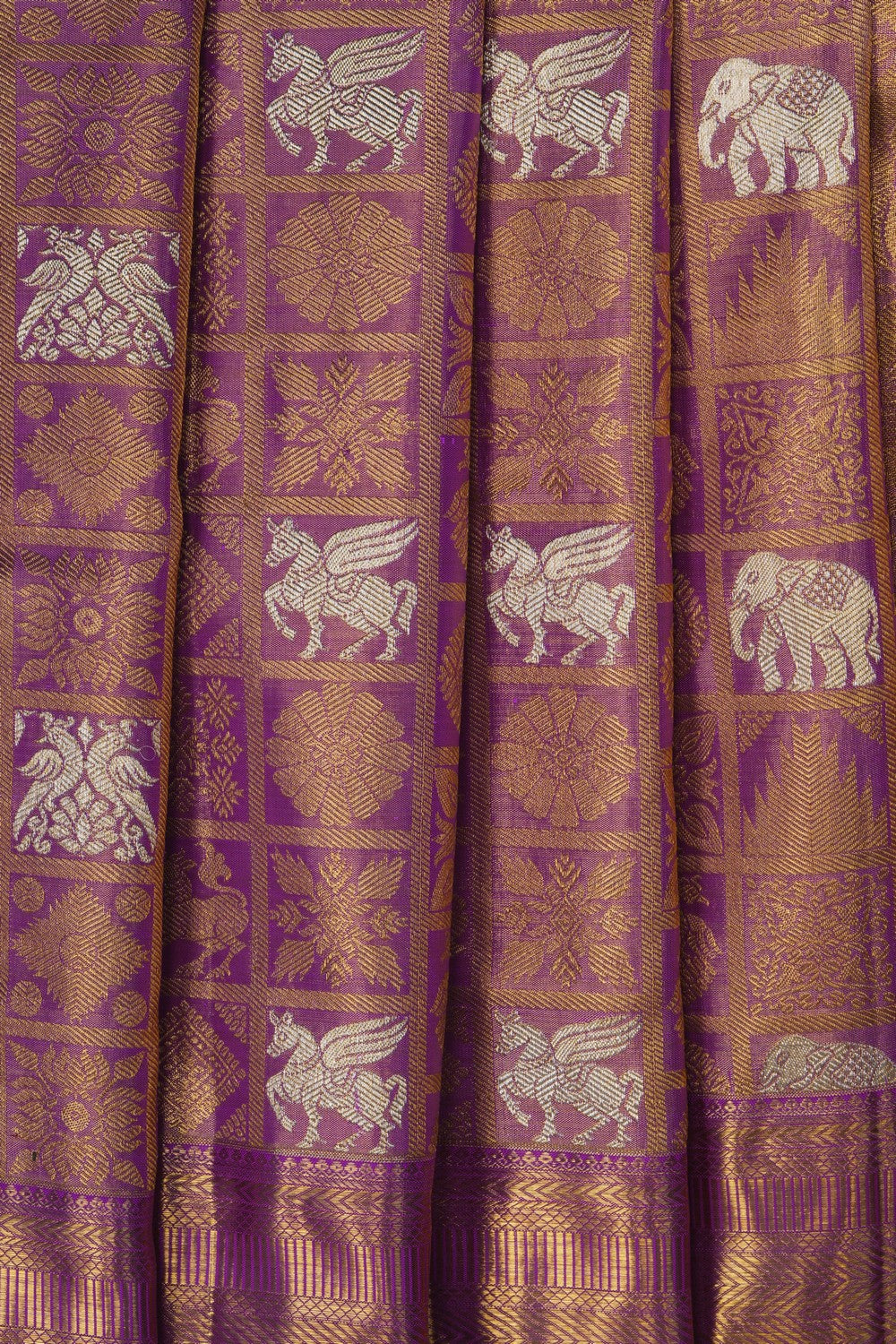 Image of Kanjivaram Silk Tissue Brocade Saree