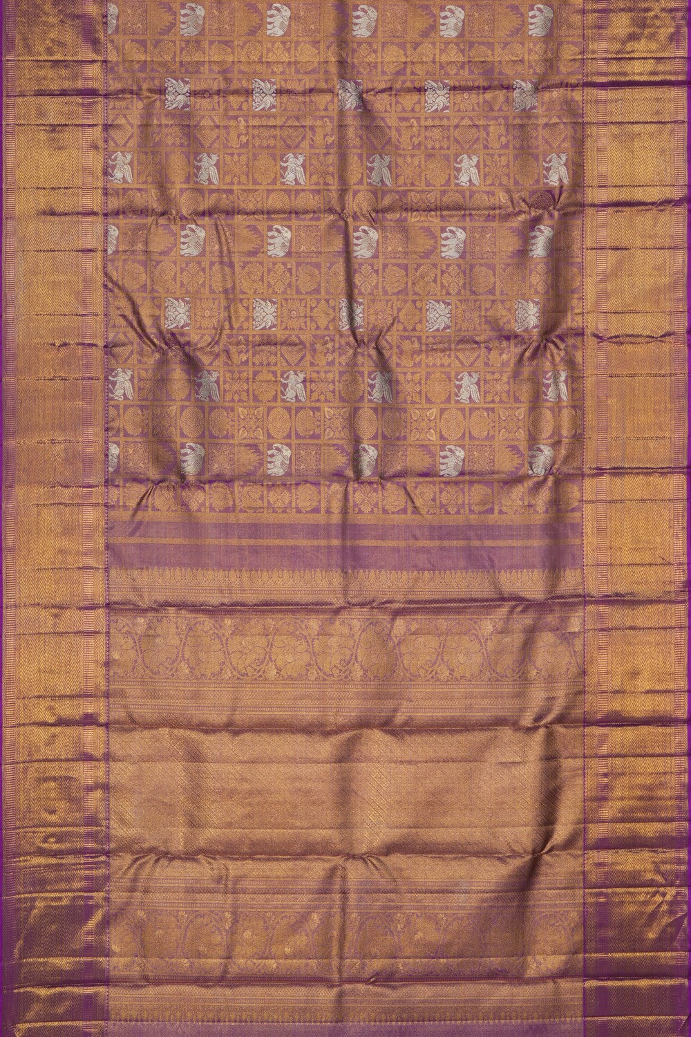 Image of Kanjivaram Silk Tissue Brocade Saree