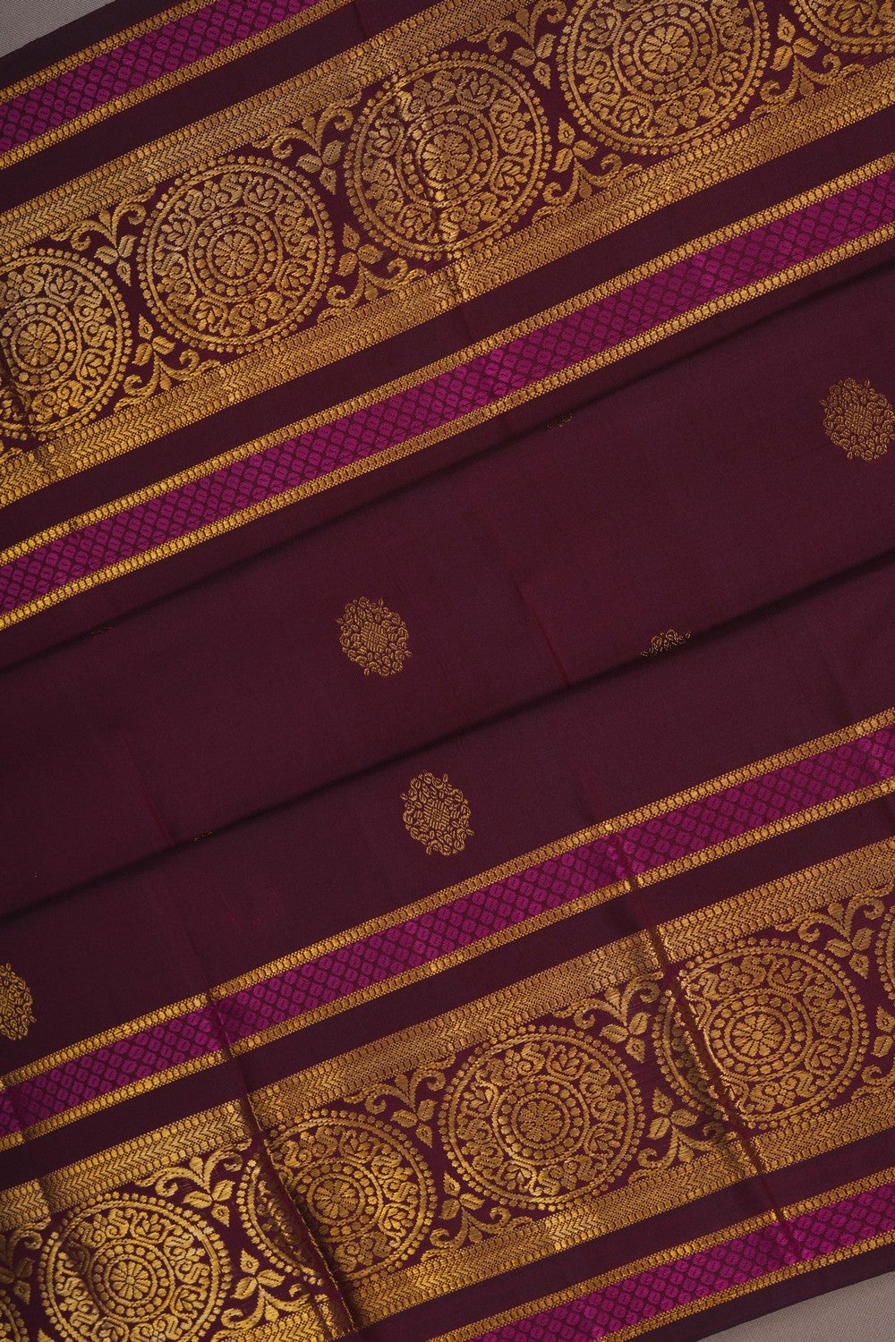 Image of Arani Silk Brown Saree
